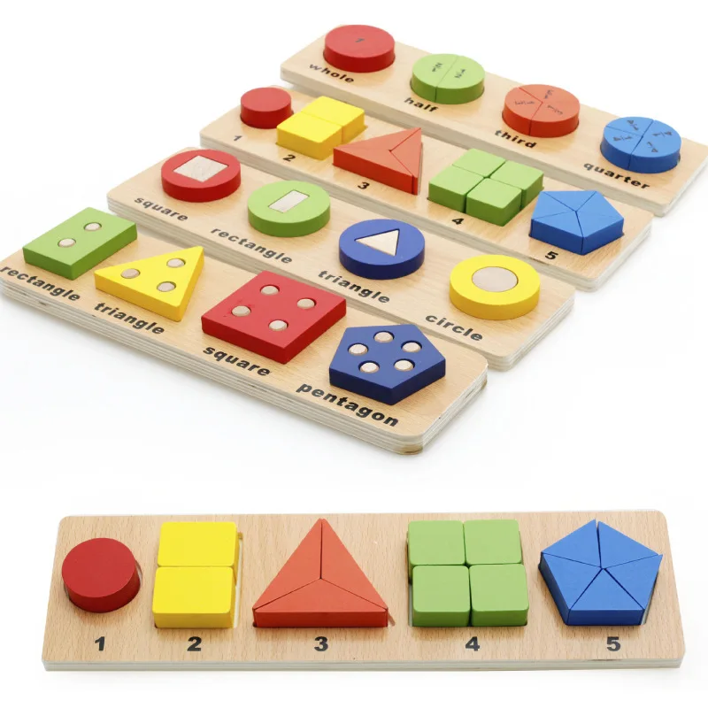

CHILDREN'S Toy Geometry Matching Wooden Building Blocks Shape Matching Multi-functional Building Blocks Wooden Educational Toys
