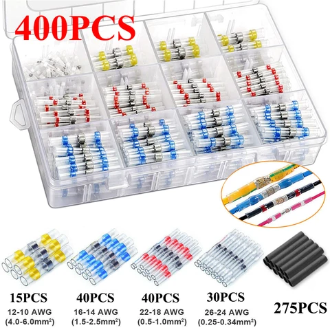 Heat Shrink Connector,Solder Seal Wire Connectors and Heat Shrink Butt Crimp Connectors Electrical Wire Terminals