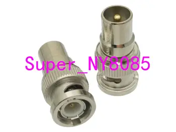 

10pcs Adapter converter BNC male plug to IEC PAL DVB-T TV male plug pin COAXIAL