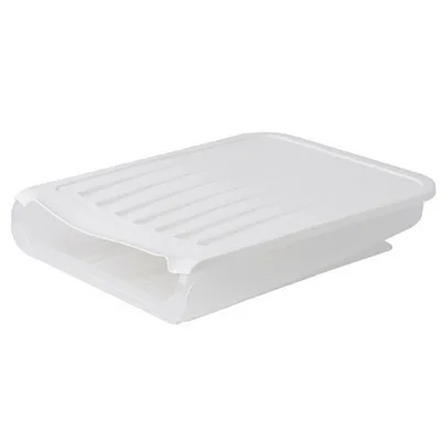 White 1 pcs Baffect лоток для яиц прозрачный ящик для хранения яиц холодильник контейнер для хранения продуктов с наклоном дизайн легкий доступ - Цвет: White 1 pcs