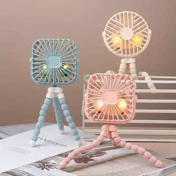 

Portable Mini Handheld Fan Hanging Octopus Shape Stand Adjustable Handheld Cooling Fan USB Fan Cooler for Baby Stroller Student