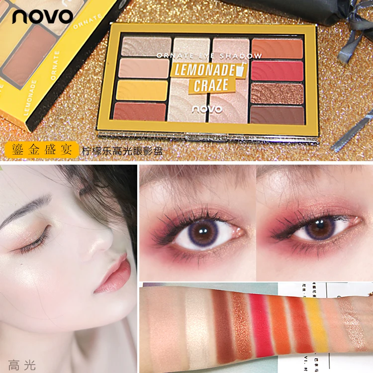 Charming Ornate Eyeshadow Cheeks Powder Lemonade and Honey Peach Matte Pigment Makeup Nude Highlight Brighten skin Waterproof