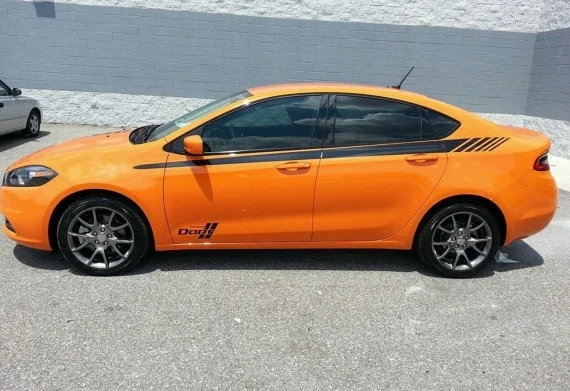 Для 1 комплекта/4 шт Dodge Dart Набор наклеек в полоску сбоку