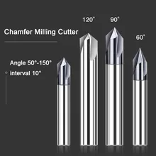 Chamfer Milling Cutter Carbide Corner Countersink Chamfering End Mill Deburring Edges V Grove Router 60 90 120 Degree 2 3 Flutes