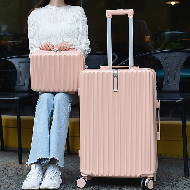 Vintage Travel Suitcases Set 22 24 26 28 20 Inch Cabin Suitcase Rolling  Luggage Pink Cartoon Valise Trolley With Wheels Case - AliExpress