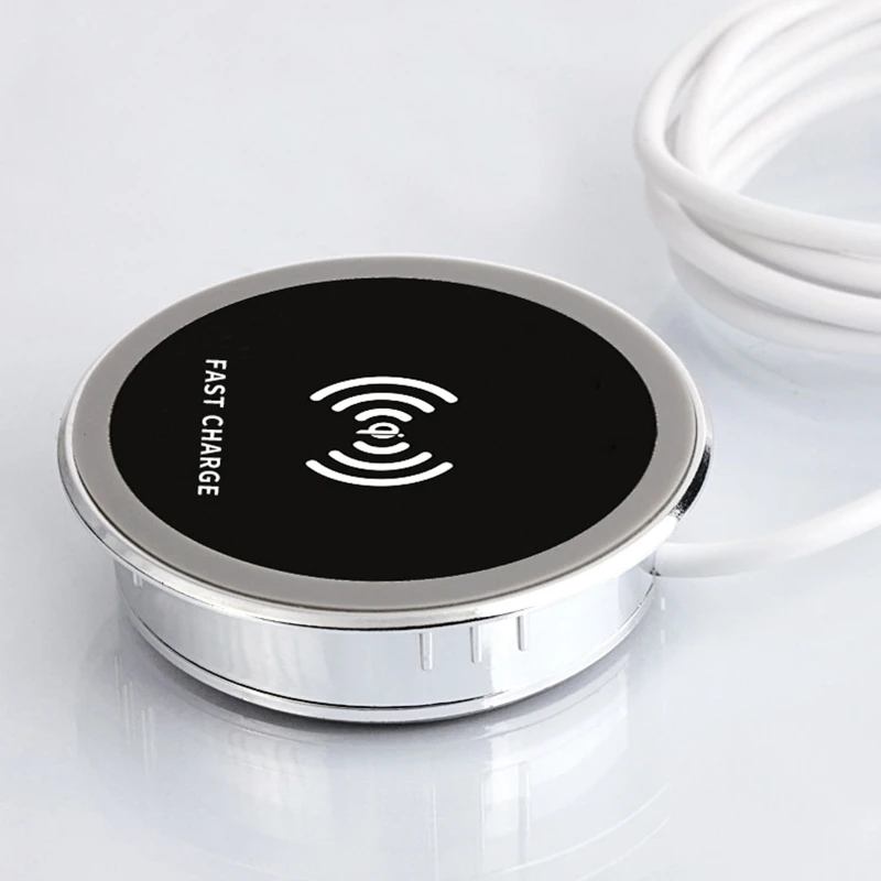 15W Quick Charger 3.0 Built in Desktop Device Qi Fast Wireless Charger Embedded Charger