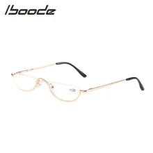 IBOODE солнцезащитные очки "кошачий глаз" Половина неокаймленные очки для чтения Для женщин Для мужчин Металл полуоправы ретро солнцезащитные очки пресбиопические очки, мужские и женские очки