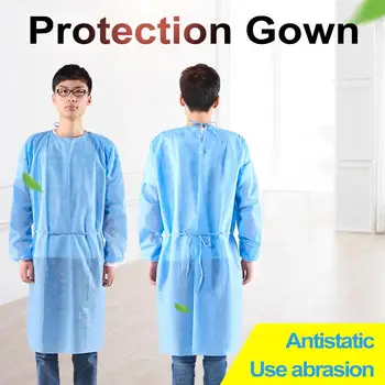 

10pcs Disposable Protective Isolation Gown Protection Gown Outdoor Dustproof Coverall For Women Men Anti-fog Anti-particle