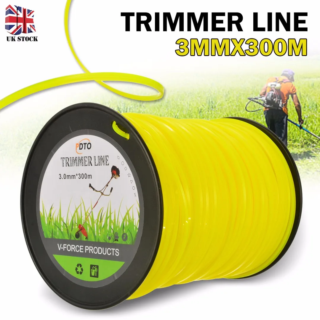 

3mm 300m Nylon Rope Line Grass Trimmer Line Strimmer Brushcutter Trimmer Cord Line Grass Trimmer Head Nylon Line