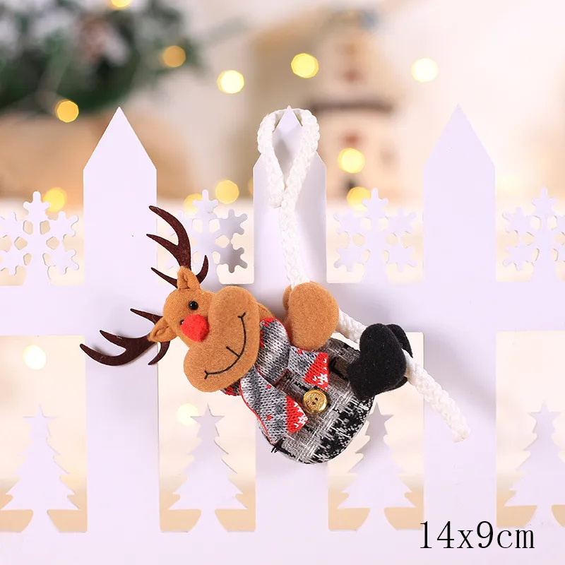 Новинка года, новогодние украшения, кукла Санта Клауса, снеговика, Navidad, рождественские украшения для дома, Natal Noel Natal Gfits - Цвет: style 3-16-elk