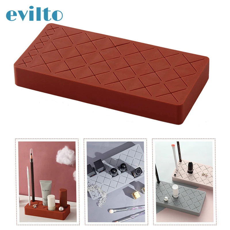 Clearance Chance for  24 Grid Silicone Lipstick Organizer for Cosmetic Storage Rack Household Lipstick Makeup Brush Holde
