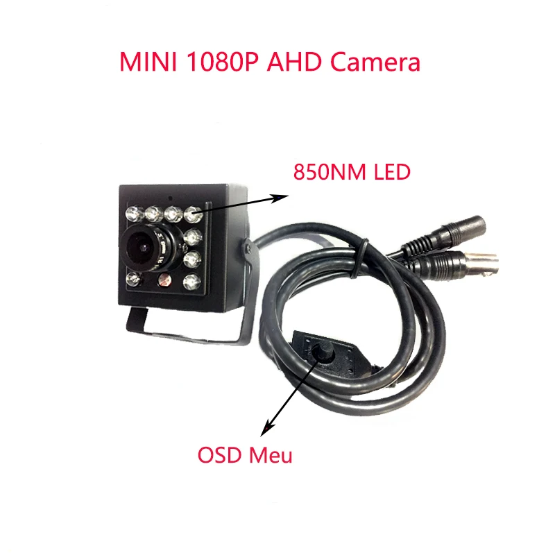 Мини OSD меню Высокое Разрешение камеры видеонаблюдения AHD720P/960 P/1080 P ИК 10 инфракрасный свет светодиодный ночного видения видео камера