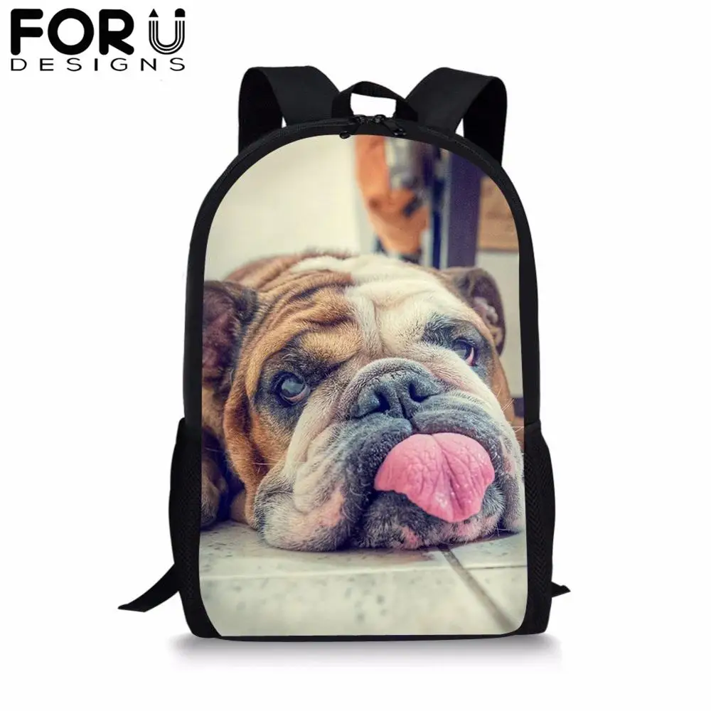 FORUDESIGNS/пес Шарпей 3D печати школьная сумка для мальчиков и девочек, Молодежный Рюкзак Студенческая сумка для книг портфель рюкзак для путешествий