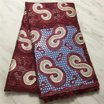 

French Net Laces Fabrics High Quality Guipure African Laces Fabrics For Wedding Nigerian Cord Lace Material With Stones pl82-568