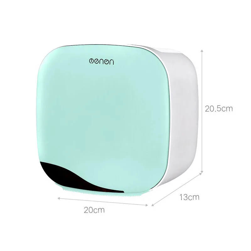 chouzhiGreen Toothbrush Holder Wall Mounted Automatic Toothpaste Dispenser Storage Rack Hair Dryer Holder Tissue Box Bathroom Accessories Set - Цвет: chouzhiGreen
