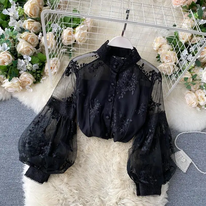 lace puff blouse レディース H9db0e8d824fd4422a22c6d6c254bd