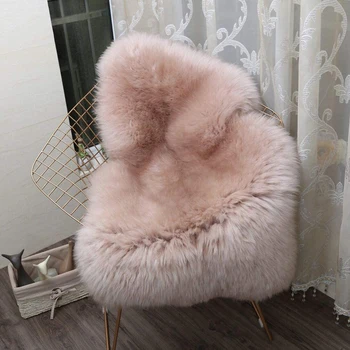 

OKAYDA Genuine Australia Sheepskin Area Rug Soft Lambskin Decorative Rug for Bedroom Sofa Floor One Pelt