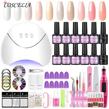 

COSCELIA 36W Dryer Lamp For Nails Set For Gel Manicure Set Nail Polish Set For Manicure Nail Extension Set Colors Gel Varnish