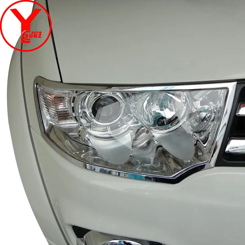 Головной светильник s крышка для mitsubishi montero sport pajero 2012 2013 2014 ABS хромированный