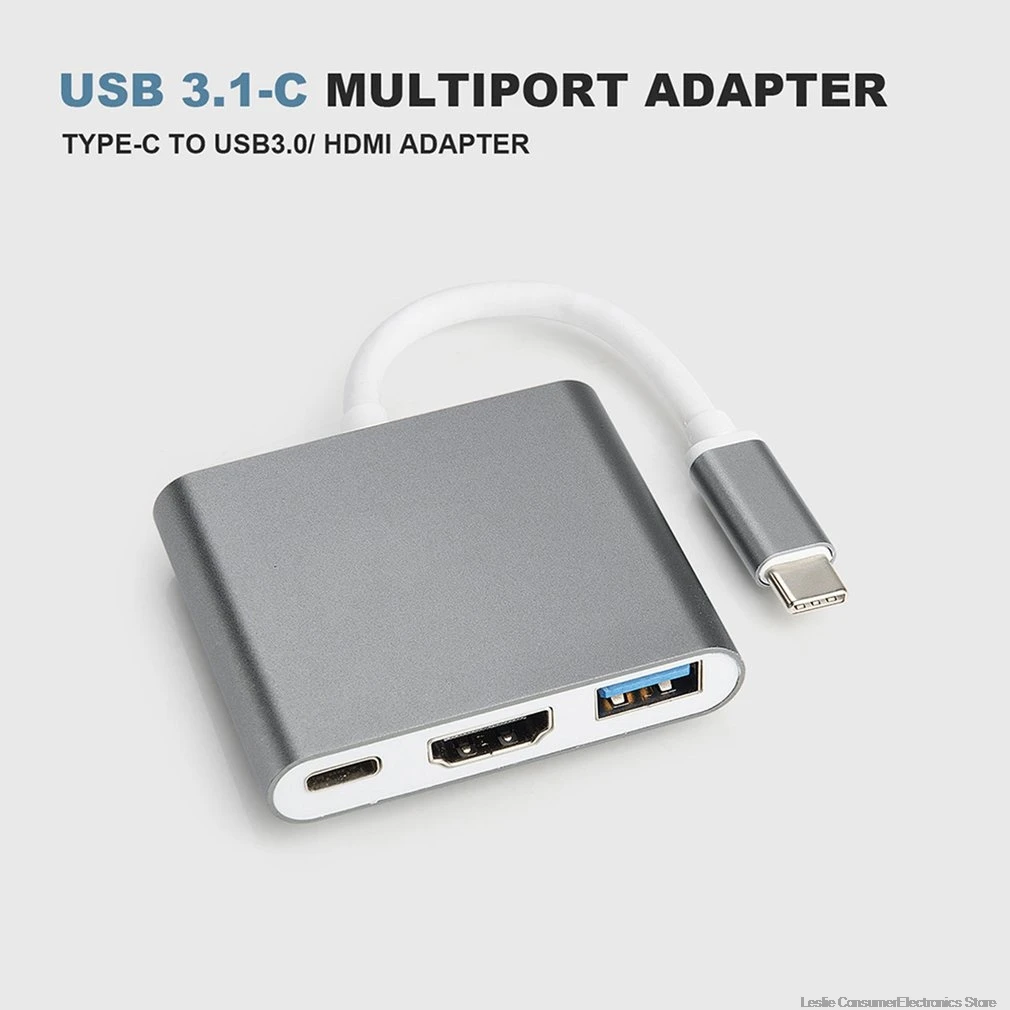Mosible USB C концентратор к HDMI адаптер для Macbook Pro/Air Thunderbolt 3 концентратор USB Type C к HDMI 4K USB 3,0 порт USB-C питания