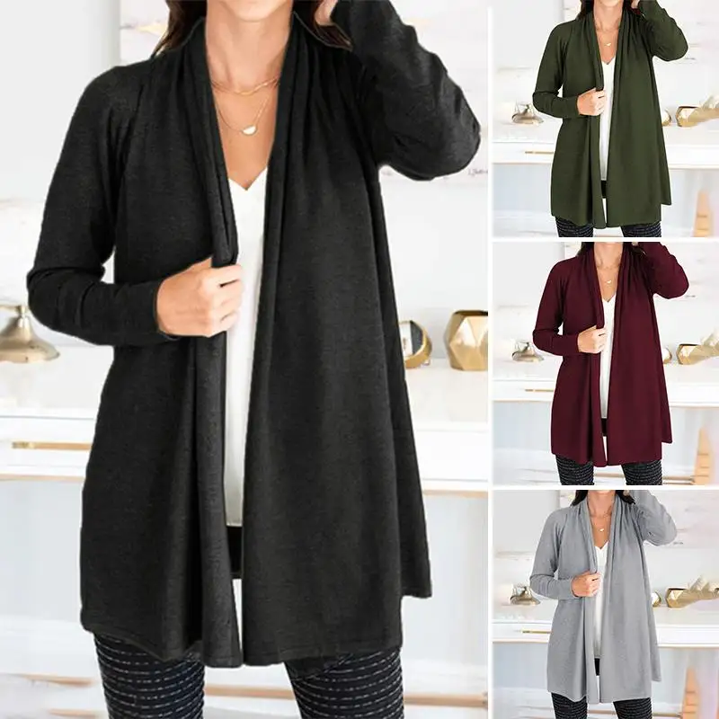 Women Cardigan Kimono Celmia 2019 Autumn Winter Jumper Long Sleeve Tops Elegant Knitted Outerwear Sweaters Plus Size Pull Femme