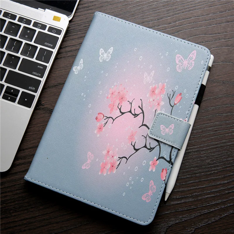 Pro 11 ''чехол для iPad iPad Pro 11 дюймов Funda тигр панда мультфильм животных цветочный Бумажник Обложка для iPad Pro 11 чехол
