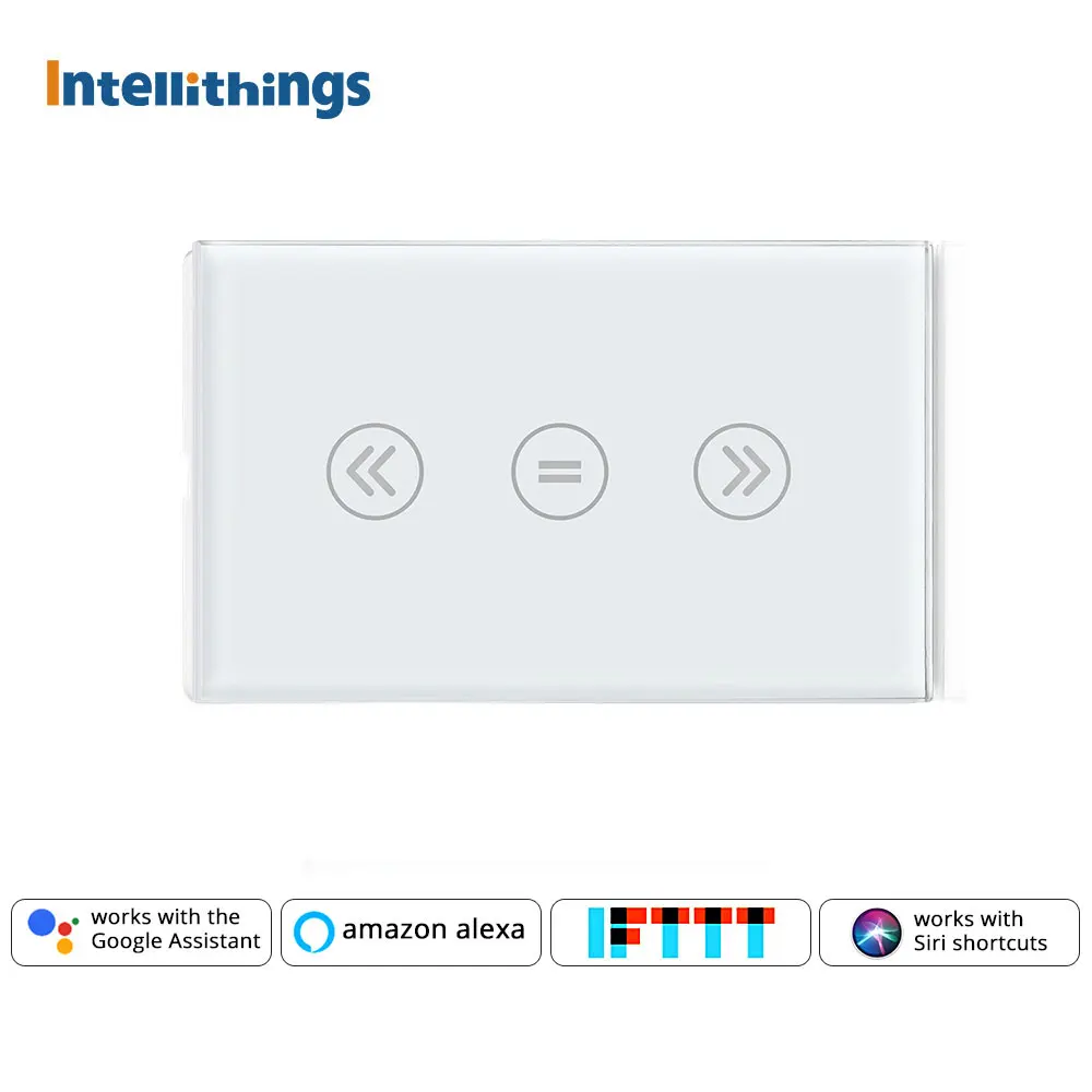 

Smart US WiFi Curtain Switch Electric Rolller Shade Switch Support TUYA Alexa Google Home Voice Control with Backlight Option