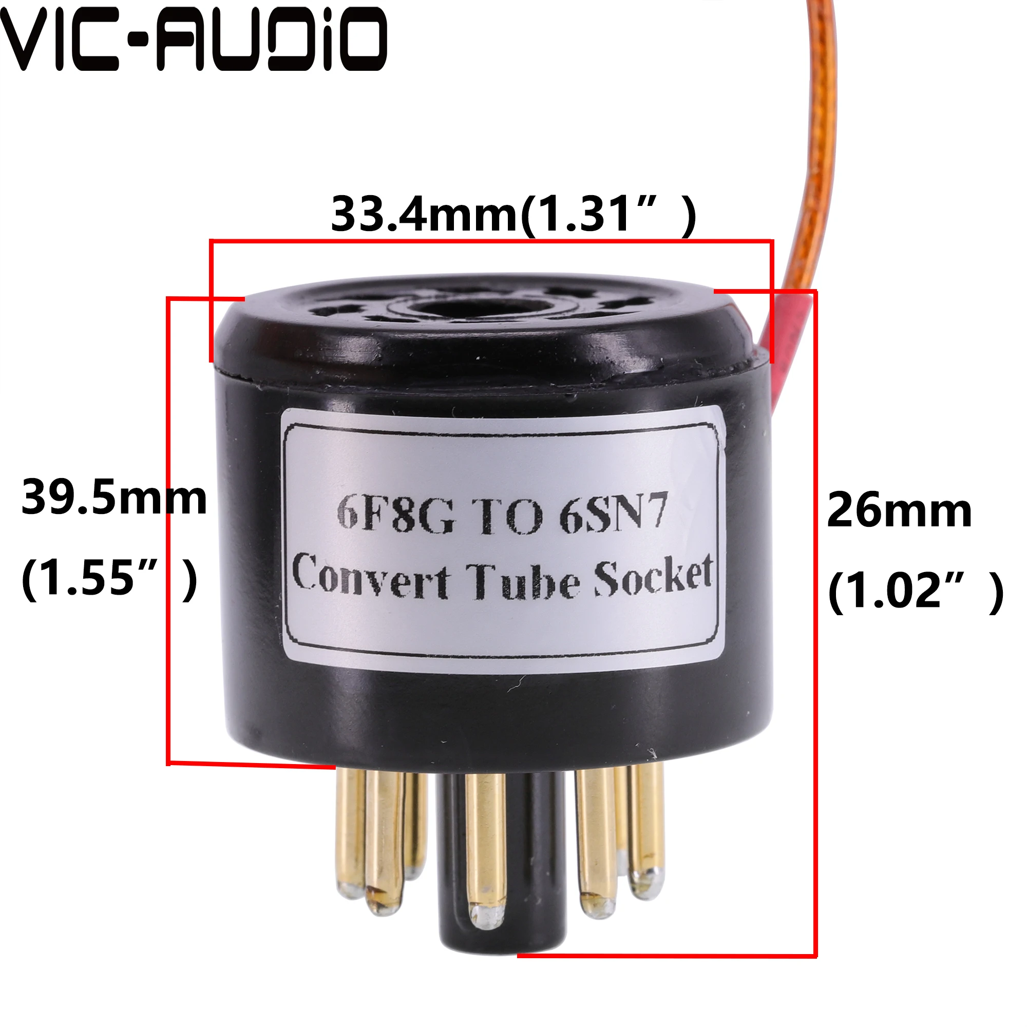 Фото 1 шт. 6F8G (сверху) на 6SN7 (снизу) трубка от 8pin до 8Pin DIY фотоадаптер конвертер розетки Бесплатная доставка №2