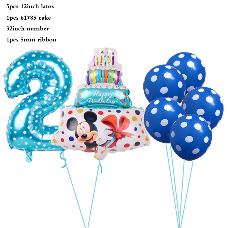8pcs 1 комплект 32 дюймов розовый и голубой номер 1 2 3 4 года воздушные шары в виде торта ко дню рождения для маленьких мальчиков и девочек вечерние аксессуары для декора Dot латексные гелиевые шары - Цвет: 8pcs
