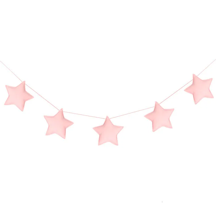 Pink 5 шт./компл. Star подвесная Гирлянда Вымпел Nordic Стиль украшение для детской комнаты, баннеры для подарок для девочек орнамент ремесла реквизит для фотосессии - Цвет: Pink