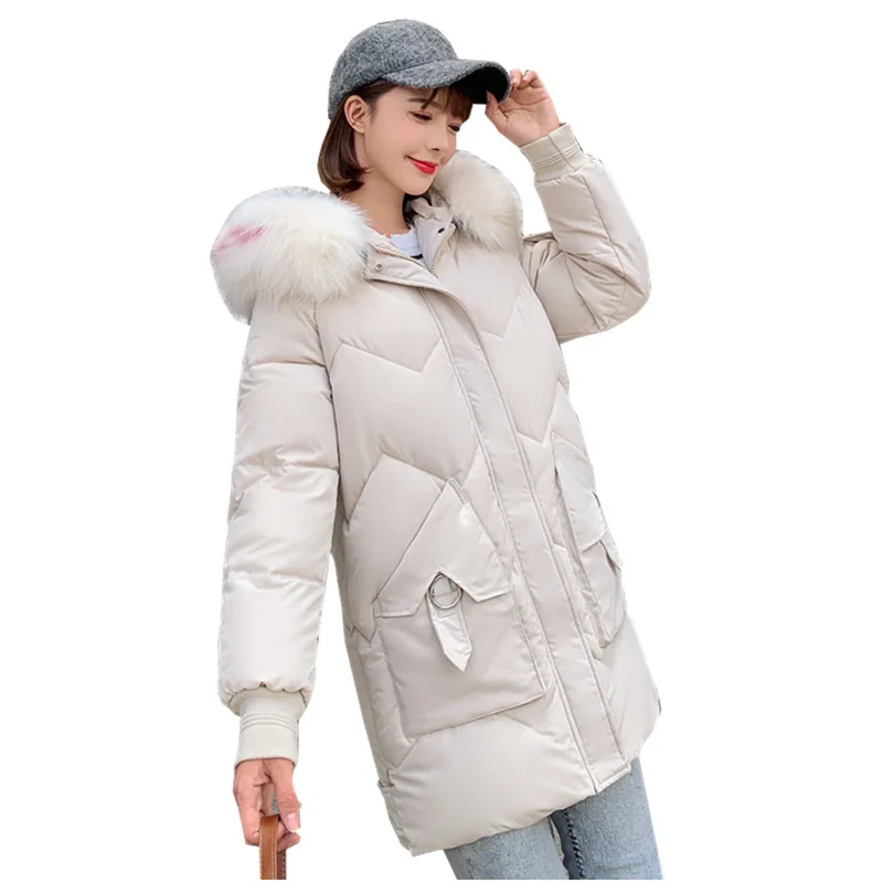 

2019 Winter New Style Korean-style Cotton-padded Clothes Women's Mid-length Cotton-padded Clothes Women's down Jacket Cotton-pad