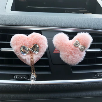

New Plush Mickey bow tie car perfume clip Air Freshener Air conditioning outlet perfume ornament Cute car modeling