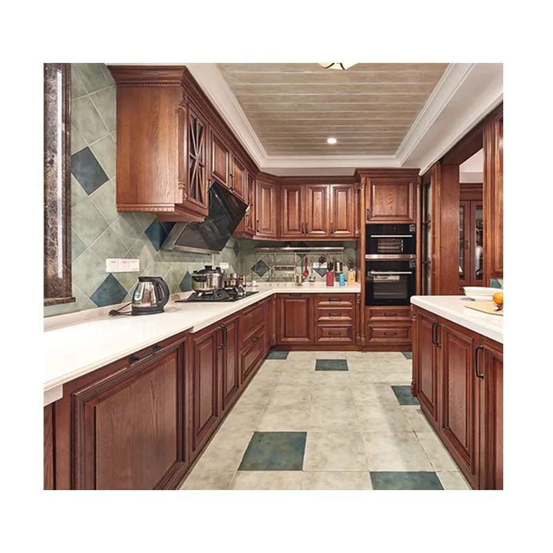 Новая модель американский стандарт RTA роскошные белые классические кухонные шкафы