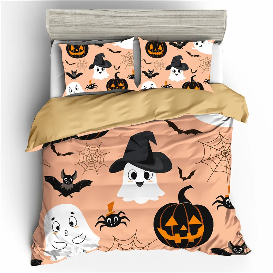 

A Bedding Set 3D Printed Duvet Cover Bed Set Halloween Home Textiles for Adults Bedclothes with Pillowcase #WSJ18
