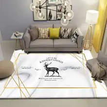 Коврик для спальни в скандинавском стиле, Противоскользящий коврик для дивана и пола, мягкий фланелевый ковер для гостиной, декоративный ковер для дома
