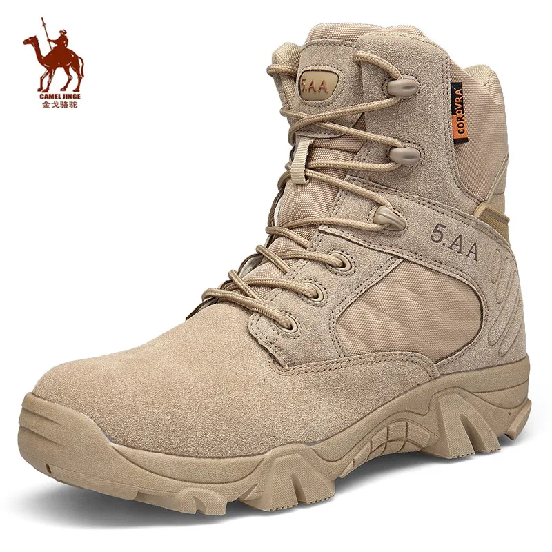 

Hot Sale Classic Men Military Boots Tactical High Top Hunting Boots Waterproof Male Non-slip Climbing Shoes Men Chaussure Homme