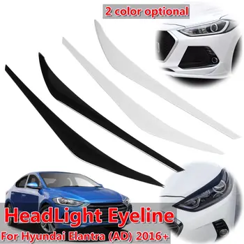 

1 Pair Car Headlight Eyeline Point Molding ABS Decoration Trim Cover Sticker For Hyundai Elantra AD 2016 2017 2018 Car Styling