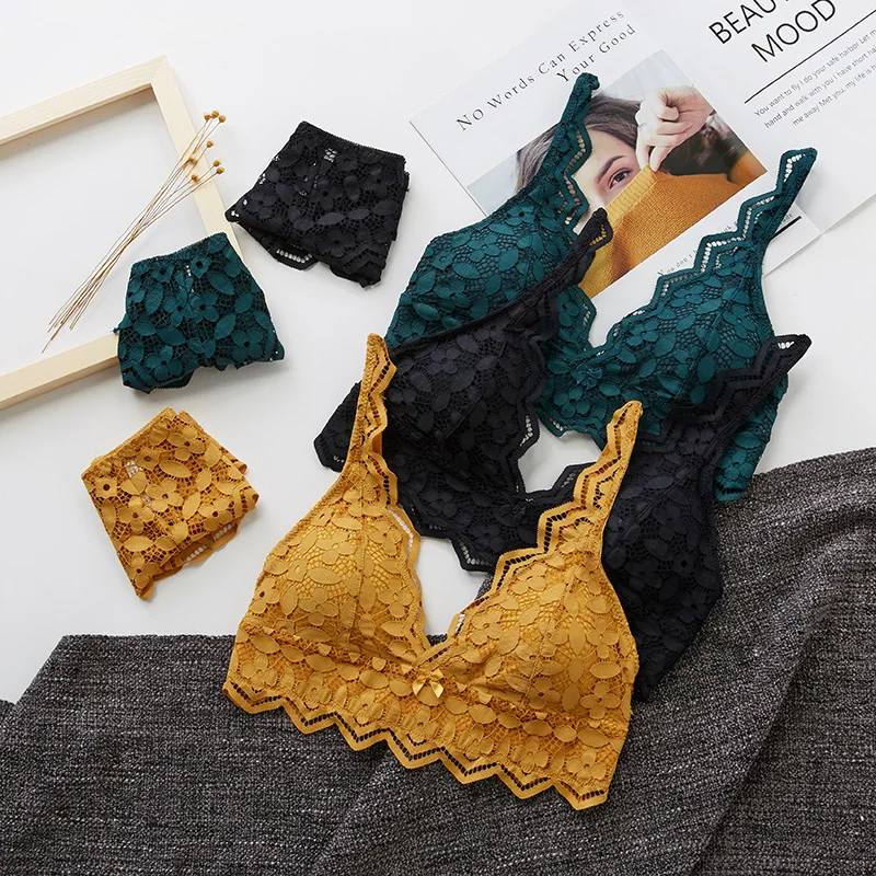 Wriufred-Women-s-Underwear-Set-Sexy-Lace-Removable-Chest-Pad-Bralette-Two-Piece-Bra-Briefs-Set