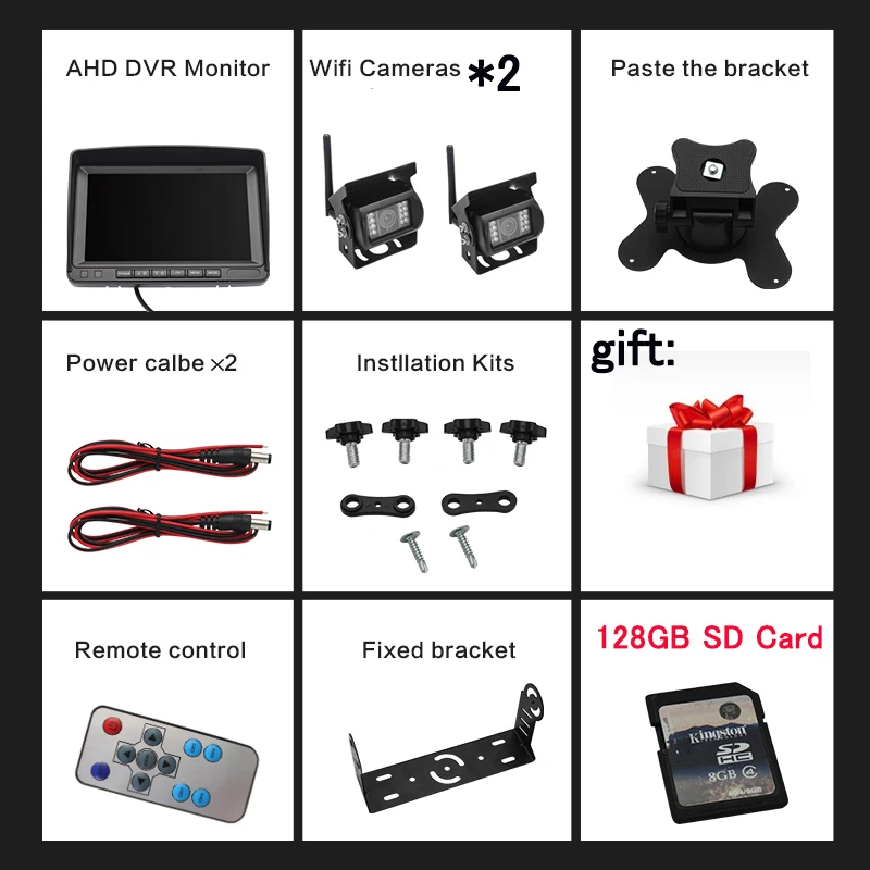 Зеленый Sinairyu 1280*960 высокое разрешение AHD беспроводной грузовик DVR монитор " ночное видение обратный резервный рекордер Wifi камера для автобуса автомобиля - Цвет: Зеленый