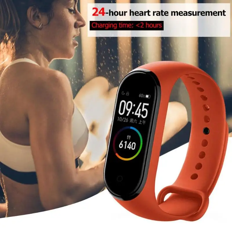 Xiaomi Mi Band 4 AMOLED 5ATM водонепроницаемый емкостный датчик наблюдения за одеждой фитнес Интеллектуальный браслет китайская версия