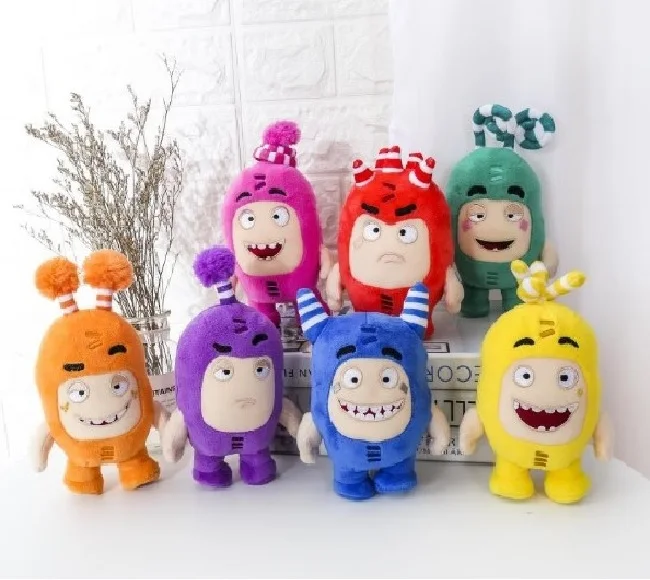 Рождественские подарки 18 см Oddbods мультфильм предохранитель Джефф Ньют Odd ZEE Bods мягкие животные плюшевые игрушки кукла плюшевые игрушки мягкие игрушки - Цвет: 7pcs