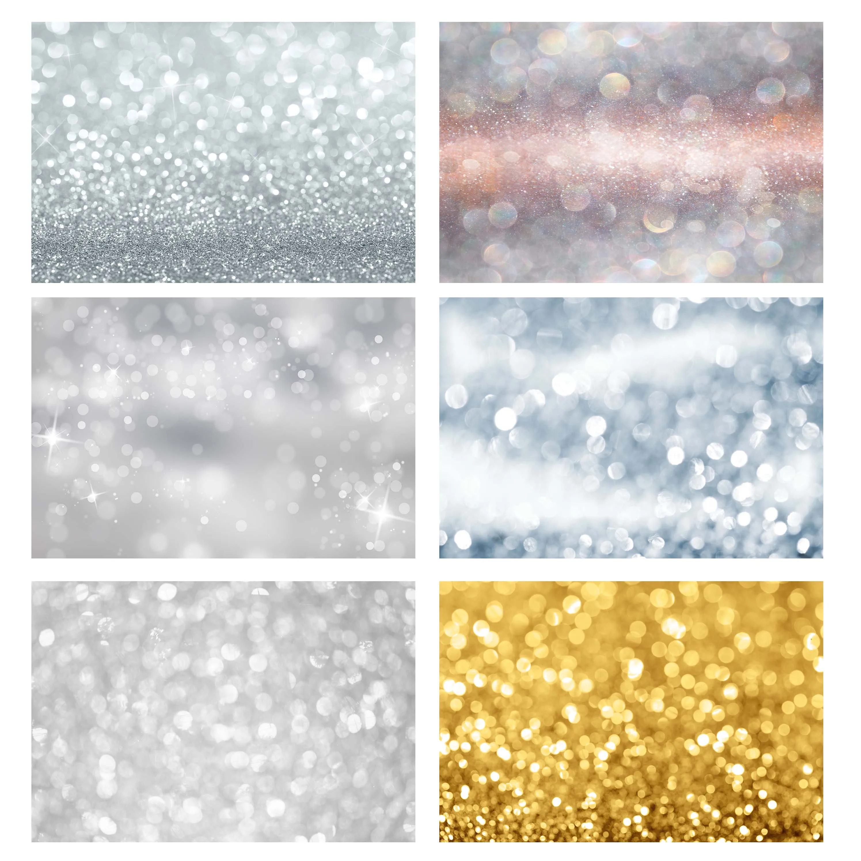 황금 실버 Bokeh Glitters Sparkle 크리스마스 생일 파티 사진 배경 Photophone 용 비닐 배경 사진 스튜디오