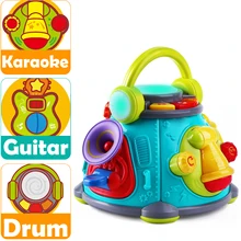 

Baby Musical Toys Kids Guitar Drum Microphone Trumpet W/ Lights Sounds Birthday Gift for 1 2 3 Year Old Infants Toddler Boy Girl