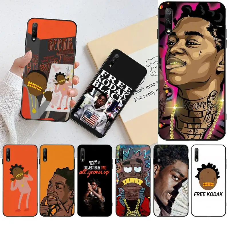 HPCHCJHM Kodak Black Rapper DIY Painted Bling Phone Case for Huawei Honor 30 20 10 9 8 8x 8c v30 Lite view pro