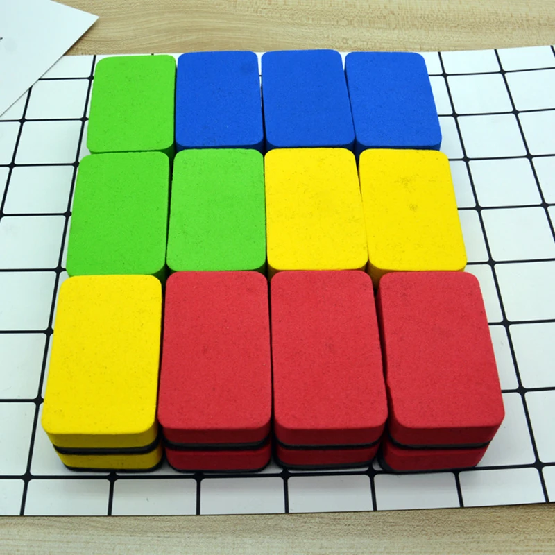 EVA Felt Eraser 7*4 with Magnetic Blackboard Whiteboard Eraser Printed Writing Board Color Small Square