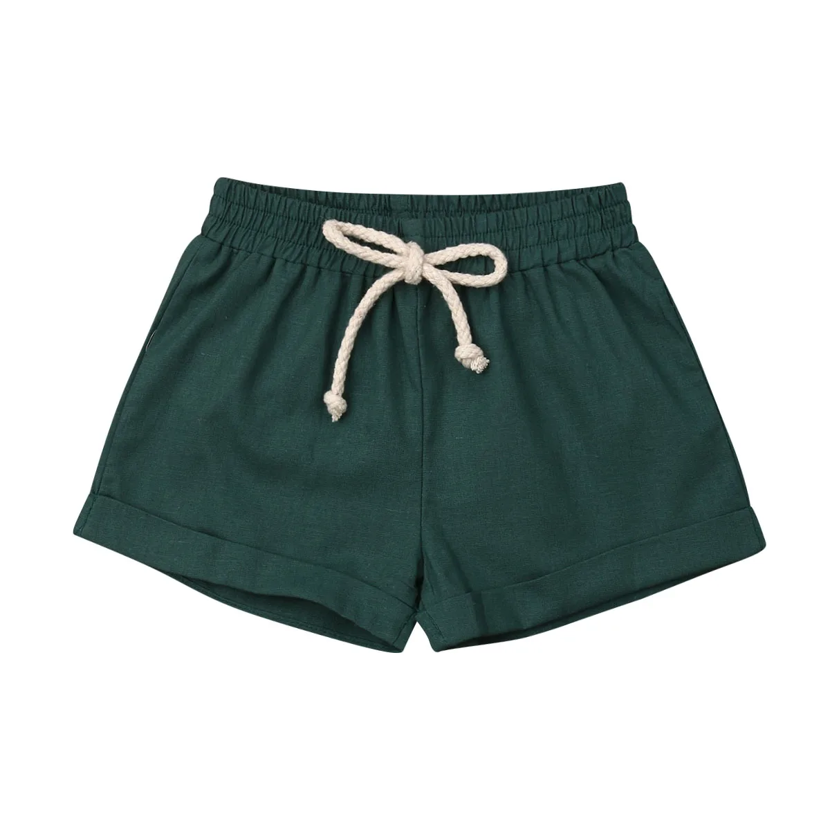 Хлопковые шорты-шаровары для маленьких детей повседневные штаны для новорожденных мальчиков и девочек леггинсы для детей возрастом От 0 до 3 лет - Цвет: Зеленый