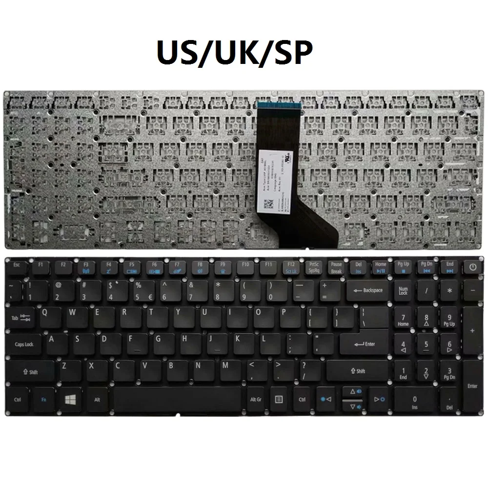 US/UK/Sp/испанская клавиатура для ноутбука Acer Aspire 3 A315-21 A315-41 A315-41G A315-31 A315-32 A315-51 A615-51 7