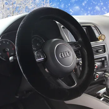 

Plush Car Steering Wheel Cover black gray beige brown yellow, steering wheel hubs, fur wheel cover Free shipping wheel cover