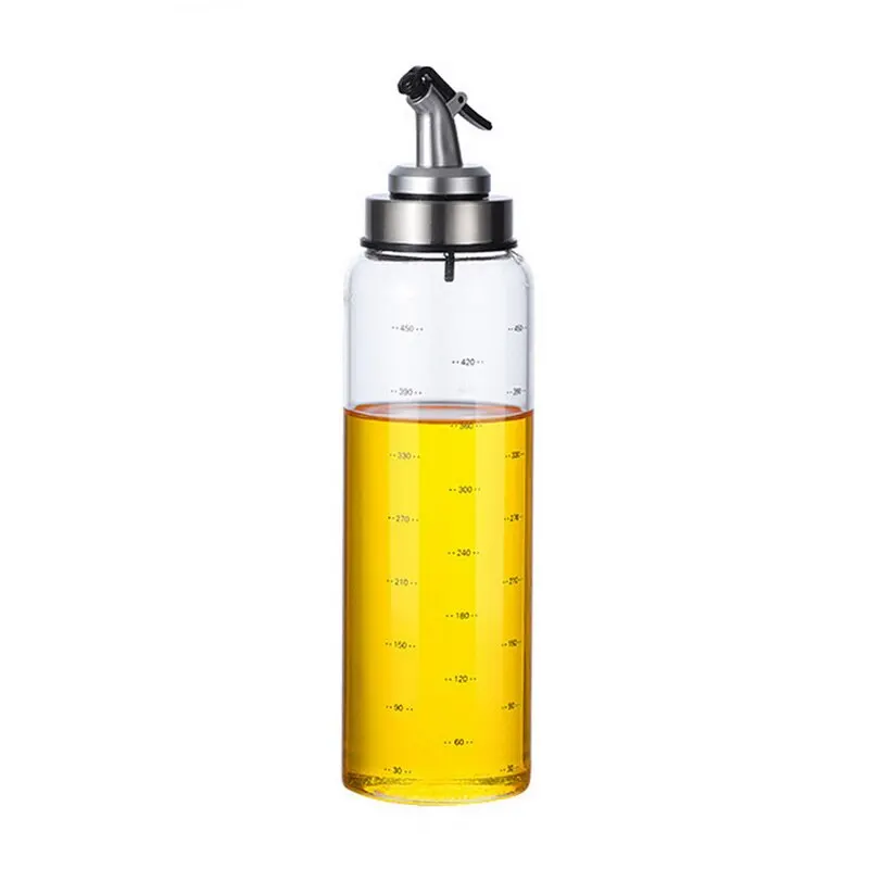 500ml Дозатор масла для приготовления пищи, бутылка приправы, бутылка для соуса, стеклянная бутылка для хранения масла и уксуса, Креативные кухонные аксессуары - Цвет: 500ml
