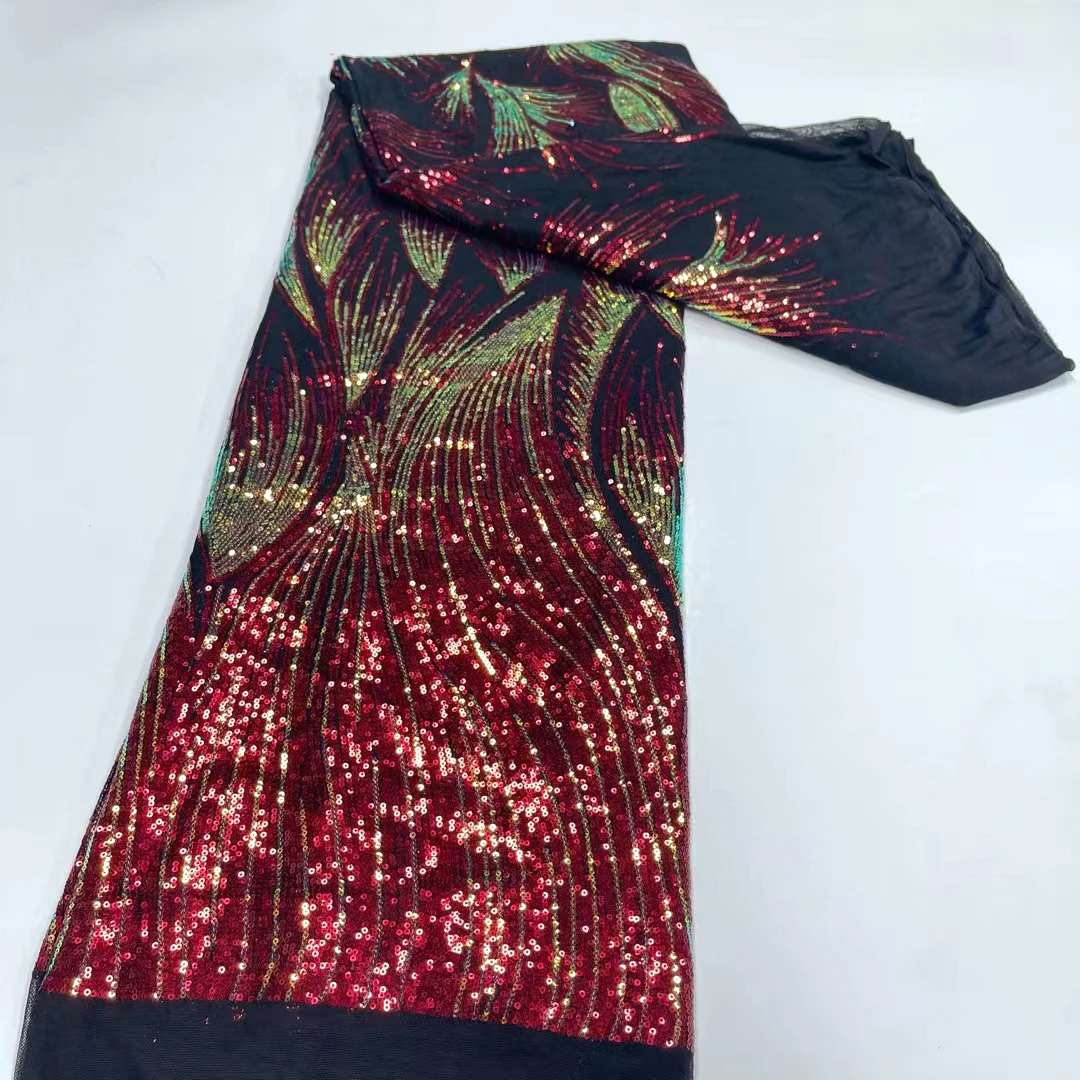 

Роскошная нигерийская ткань с блестками 5 ярдов, 2022 новейшая африканская Свадебная кружевная ткань, роскошная Высококачественная для вечеринки, свадебного платья, шитья